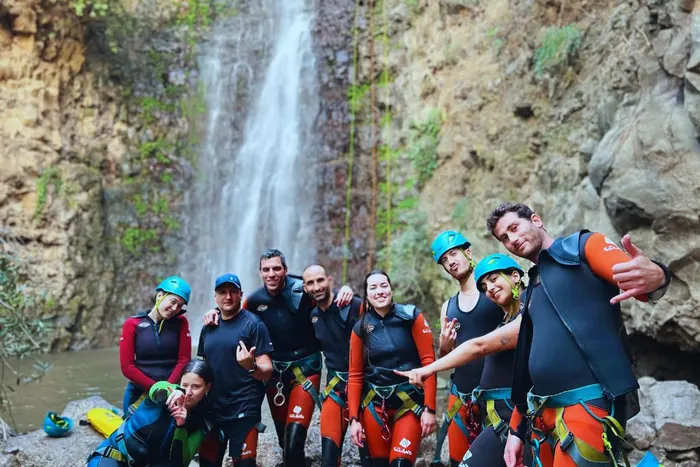 Winter Rappelling at Nachal Jilabun